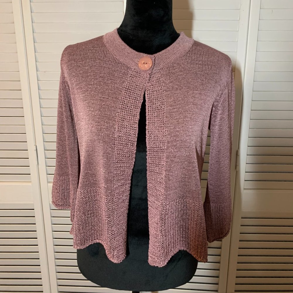 Japanese 3/4 Sleeve One Button Cardigan